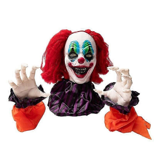 Décorations de clowns à commande électrique, en plastique, référence 7868, décorations pour maison hantée
