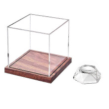 Durable Golf Ball Storage Box with Acrylic & Wooden Base Scratch Resistant and Durable