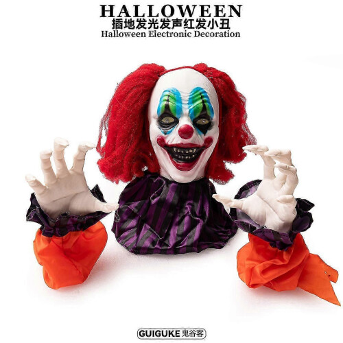 Décorations de clowns à commande électrique, en plastique, référence 7868, décorations pour maison hantée 1