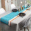 Table Runner Bamboo Texture Heat Insulation PVC Wedding Party Dining Table Runner for Bar--DarkGray 2