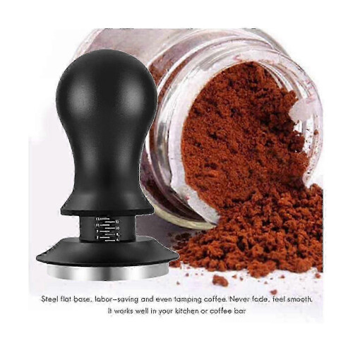 Efficient 53mm Coffee Tamper Adjustable Depth with Scale Espresso Springs Calibrated Tamping Coffee Distribut 2