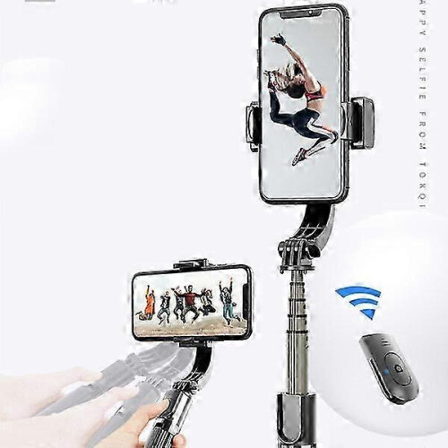 Supporto per video blog mobile, realizzato in lega di alluminio e plastica, con treppiede a scomparsa. 1