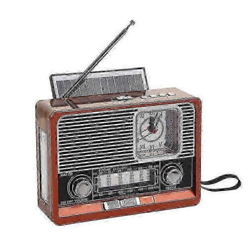 Durable Portable Retro Radio AM/FM Shortwave Bluetooth LED Flashlight Multi Scene Application