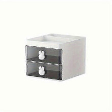 Suporte transparente para vasos de flores com estampa de animais, prático para guardar plantas e que dá um toque divertido ao ambiente de trabalho.
