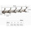 Wall Hooks, 5-piece Kit Double Hooks, Rustproof, Load-bearing Capacity of 30kg 2