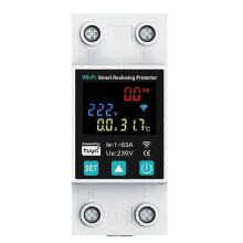 Reliable New 1P 1-63A Tuya WiFi Circuit Breaker LED Display Switch with Power Metering Smart Life Contr Compatible with Smart