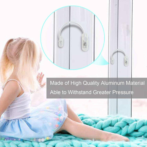 8x UPVC Window Restrictor Safety Cable Lock Wire kids Child Security locks Tools 2