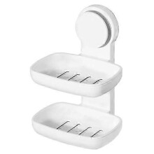 Porte-savon, 19 x 13,5 x 10,5 cm, ventouse puissante et drainage rapide