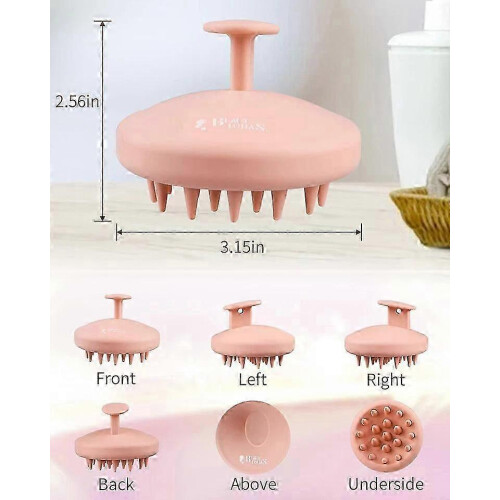 Silikon-Kopfhautmassagebürste mit flexiblen Borsten für die Dusche 1