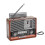 Durable Portable Retro Radio AM/FM Shortwave Bluetooth LED Flashlight Multi Scene Application 5
