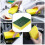 Sturdy 24 Pack Sponge Scrubber Scouring Cushion Efficient Scratch Free Cleaning 2