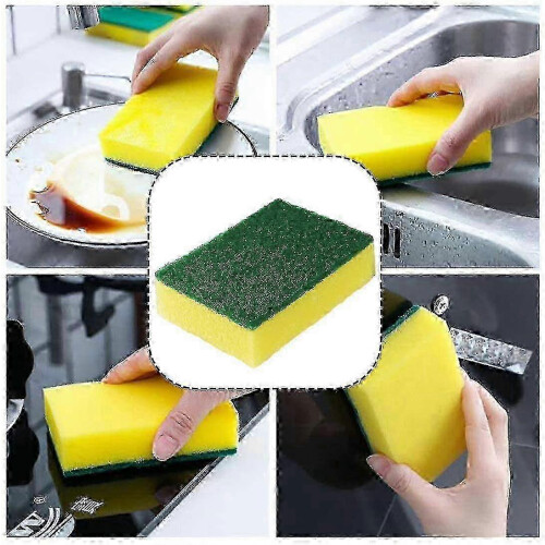 Sturdy 24 Pack Sponge Scrubber Scouring Cushion Efficient Scratch Free Cleaning 1