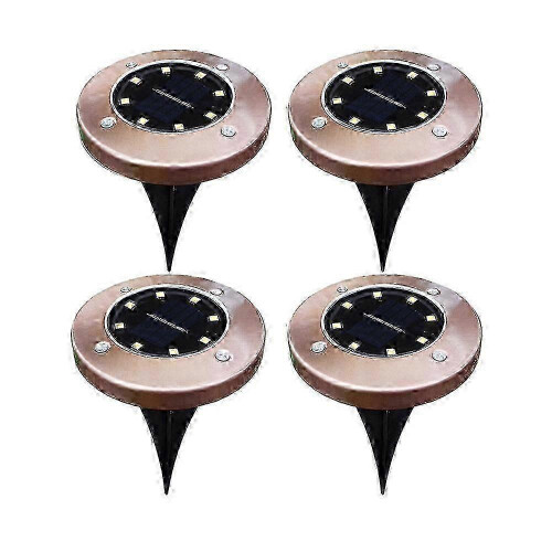 Solar Floor Lights 4 Pack, US Solar Driveway Lights for Paths, Walkways, Sidewalks, Yards, Lawns