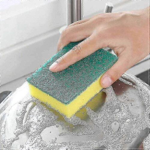 Sturdy 24 Pack Sponge Scrubber Scouring Cushion Efficient Scratch Free Cleaning 2