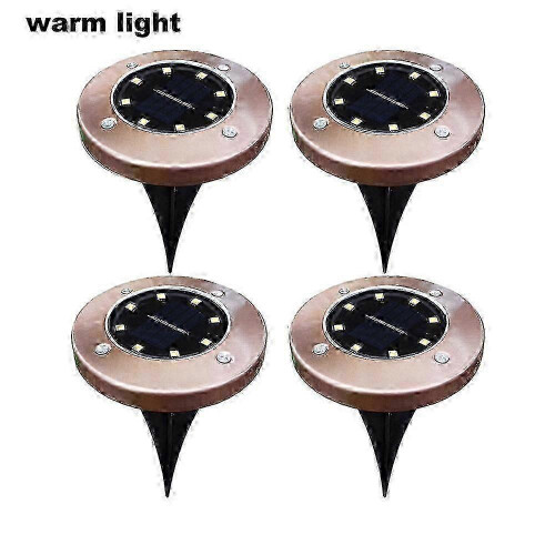 Solar Floor Lights 4 Pack, US Solar Driveway Lights for Paths, Walkways, Sidewalks, Yards, Lawns 1