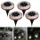 Solar Floor Lights 4 Pack, US Solar Driveway Lights for Paths, Walkways, Sidewalks, Yards, Lawns 4