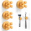 Toothbrush Holder-4 Pcs Toothbrush Holders for Bathroom,Multi-Function Hook Waterproof Self Adhesive Single Toothbrush 1