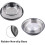 Conjunto de 2 tigelas antiderrapantes de aço inoxidável com base de borracha, ideais para animais de estimação e para água (8,5 polegadas). 3