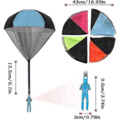 Giocattoli a forma di paracadute, kit da 10 pezzi, atossici, ecologici e facili da usare. 2