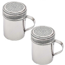 Salière et poivrière en acier inoxydable avec couvercle et poignée (lot de 2)
