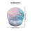 Round Mouse Cushion Powder Blue Gradient Marble Pattern, Ergonomic Design 3
