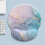 Round Mouse Cushion Powder Blue Gradient Marble Pattern, Ergonomic Design 4