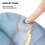 Round Mouse Cushion Powder Blue Gradient Marble Pattern, Ergonomic Design 5