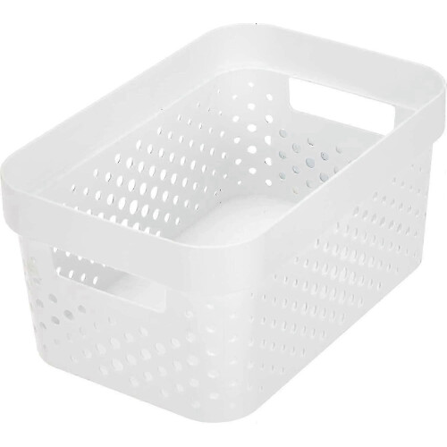 Sturdy Infinity Bin 4.5l, White, 26 X 17.5 X 12.3 Cm, Recycled Plastic