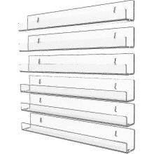 Étagère murale en acrylique transparent, 6 pièces, pratique et économique