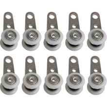 Kit com 10 rodas, feito de metal e plástico duráveis, com capacidade de carga de 20 quilos, adequado para guarda-roupas e estantes.
