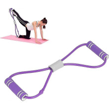 Resistance Bands, Latex Material Flexible Foam Handle Figure 8 Resistance Bands Around Portability Stretching Arm Chest Shoulder