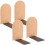 Sturdy Wooden Bookends, 4-Pack, L-Shaped, Space-Saving, Stable and Practical 1