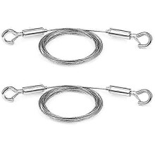 Verstellbare Bilderaufhängeschnur, 2er-Set Spiegelrahmen, 2 m x 1,5 mm robustes Edelstahl-Drahtseil