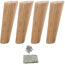 4 gambe per divano affusolate in legno massello da 7 pollici, resistenti e durevoli.