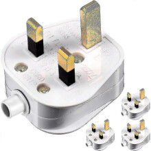 Effiziente 3-polige 13-A-Sicherung-Netzstecker, 250-V-Netzsteckeradapter mit Drahtgriff, wiederanschließbarer Stecker (3)