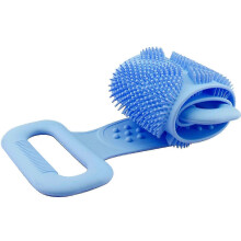 Toalha de banho dupla face de silicone, 70 cm de comprimento, multicolorida, esfoliação rápida e secagem rápida.