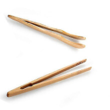 Pinze per toast in bambù efficienti, pinze per toast in legno riutilizzabili, pinze da cucina in bambù, utensili da cucina per pane, frutta e toast