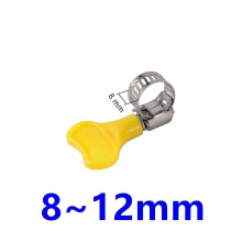 Poignée papillon réglable en acier inoxydable et plastique, diamètre 8 à 38 mm, collier de serrage pour tuyau d'arrosage, clip souple, 2 pièces