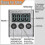 Durable Kitchen Timer, Digital Kitchen Timer Magnetic Countdown Timer with Loud Alarm Stainless Steel Timer for Kitchen Cooking 3