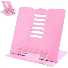 Support de livre robuste en métal rose pour la lecture