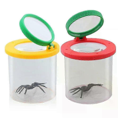Durable Kids' Insect Observation Box with 3X 6X Magnifier - Science Explorer Tool - Yellow 1