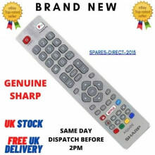 Genuine Sharp Aquos Remote Control SHW/RMC/0121 For Smart TV with Netflix F-Play