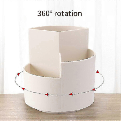 Sturdy Rotating Pen Bracket with 3 Compartments Desk Organizer Creative 1