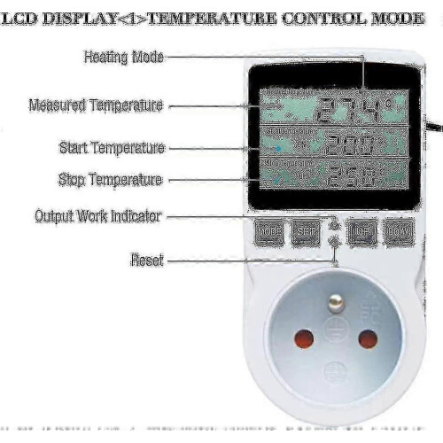 Digital Temperature Control Socket, 250V, Suitable for Multiple Scenarios with Precise Temperature Control Compatible with 100 2