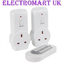 2 WAY WIRELESS REMOTE CONTROL PLUG IN SOCKETS MAINS 13A ENERGY SAVING