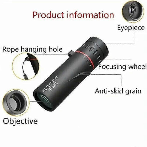 Sturdy Monocular Telescope, 8x Magnification, Low-light Night Vision, Portable with Multiple Specifications Available 1