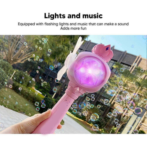 Varinha de Bolhas Musical Hexagrama para Crianças - Leve e com Design de Princesa 2