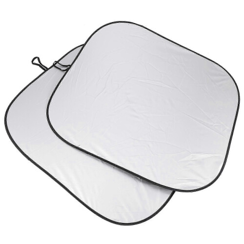 Windshield Sun Shade 2-Piece Foldable Auto Front Window Sunshade Vehicle Sun Blocker Visor Protector Blo
