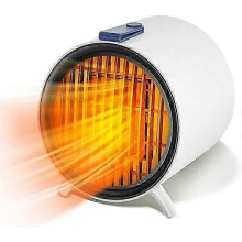 Aquecedor elétrico de 500 W com aquecimento cerâmico, aquece instantaneamente em 1 segundo e consome pouca energia.