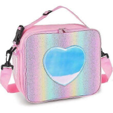 Sac à lunch pour filles avec doublure en papier aluminium de qualité alimentaire, portable, élégant et à porter à l'épaule